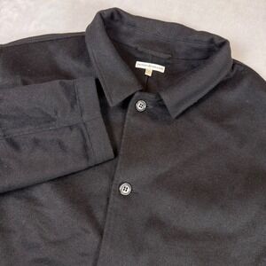 Peter Millar Black Wool‎ Cashmere Blend Button Front 3/4 Length Coat Men's XXL